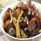板栗竹笋红烧肉—福州新东方烹饪学校推荐菜谱