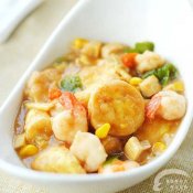 蚝油虾仁玉子豆腐—福州新东方厨师学校推荐菜谱