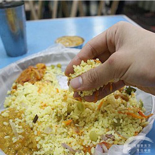 印度人用手吃饭简笔画