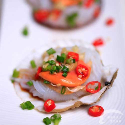 蒜蓉魔芋蒸扇贝-福州新东方厨师学校推荐菜谱