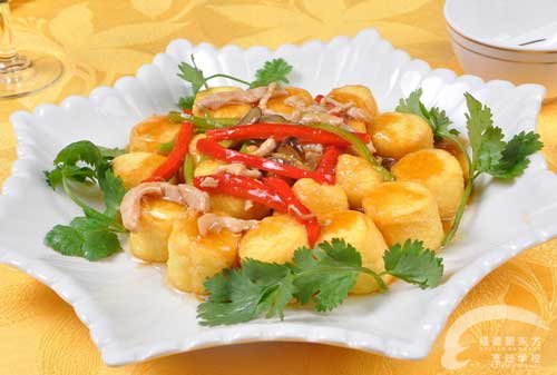 红烧日本豆腐 福州新东方厨师学校学生作品_新
