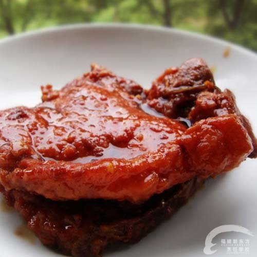 红烧大排骨-福州新东方厨师学校v排骨菜谱_新东煮熟的糯米饭怎么炒才好吃图片