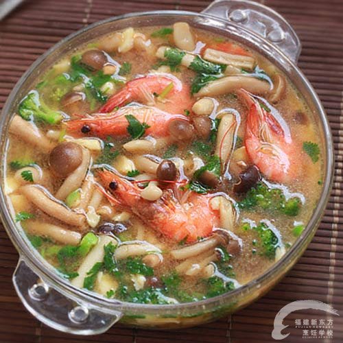 菌菇大酱汤-福州新东方厨师学校推荐菜谱_福建