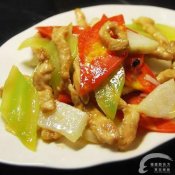 山药青笋炒鸡丝—福州新东方厨师学校推荐菜谱