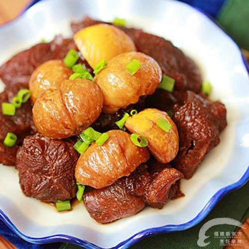 栗子烧牛肉-福州新东方厨师学校推荐菜谱_新东