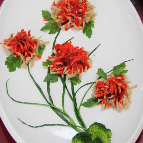 菊花鱼的做法 福建新东方厨师学校学生作品